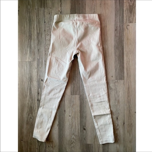 Moto Jeggings, Off-White Cotton with Zipper Detail - Picture 5 of 6